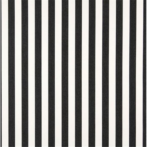 Designer Fabrics <p>Black, striped indoor outdoor marine scotchgard upholstery fabric by the yard, is an upho B489 - main